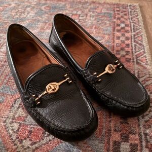 Coach Arlene Black Leather Loafers - size 8.5 women